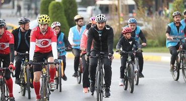 Sağlık için pedal çevirdiler