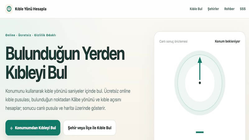 Kıble Yönü Nasıl Bulunur? Telefonla Kıble Bulma Yöntemleri